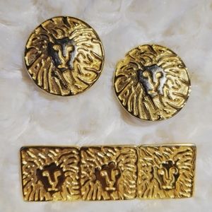 VINTAGE ANNE KLEIN EARRINGS AND BROOCH SET
